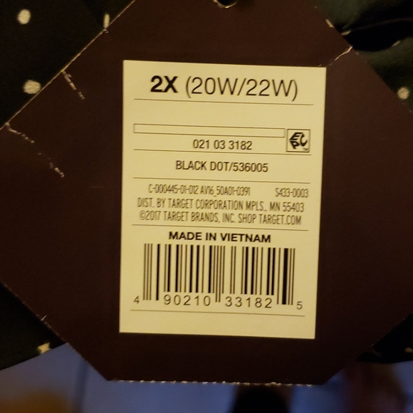 NWT Ava & Viv Black and White Dot Dress, Size 2X - Picture 4 of 5